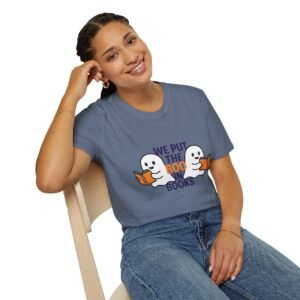 Halloween Ghost Unisex T-Shirt - We Put the Boo in BOOks