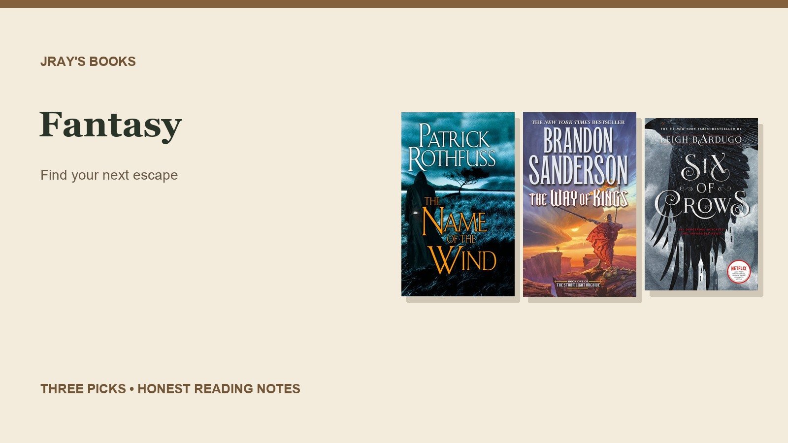 Fantasy Books to Get Lost In: Three Places to Start