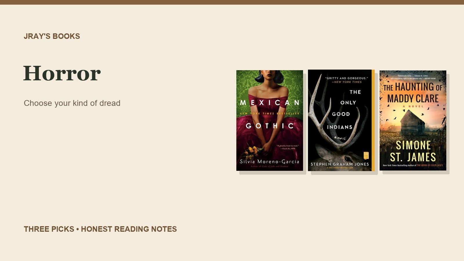 Three Horror Books That Deliver Different Kinds of Dread
