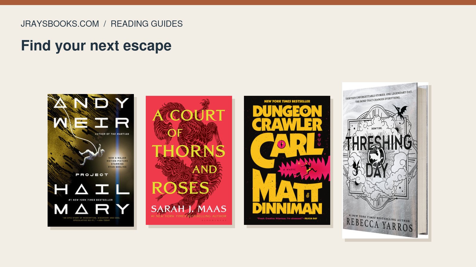 Science Fiction and Fantasy: Four Escapes, Four Different Starting Points