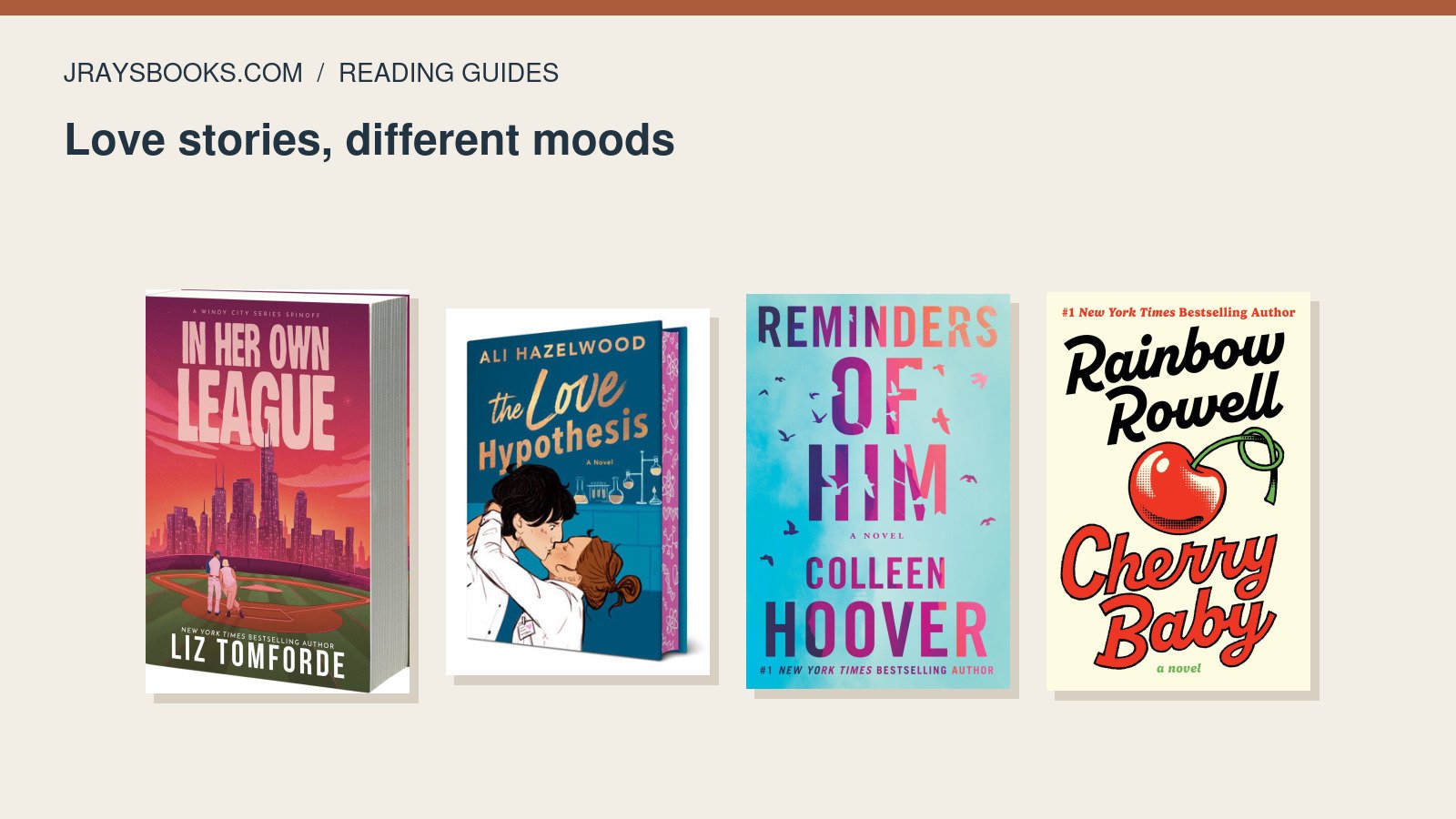 Four Love Stories for Four Very Different Reading Moods